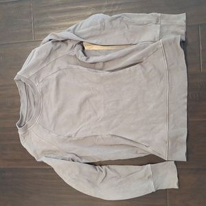 Lululemon Scuba Distressed Grey Sweatshirt with pockets